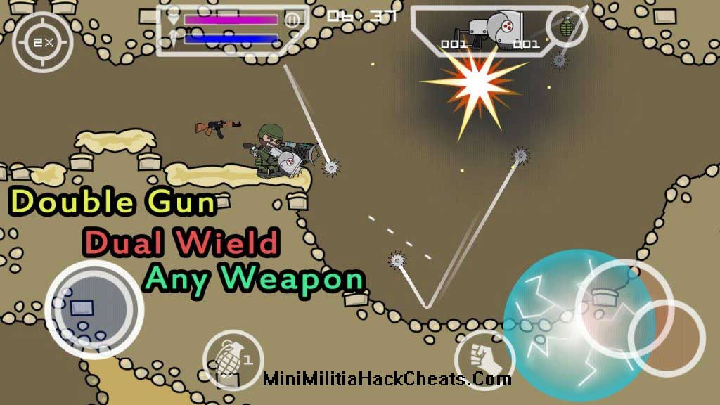 Mini Militia 4.0.36 Double Gun Mega MOD Apk [Dual Weapon ...