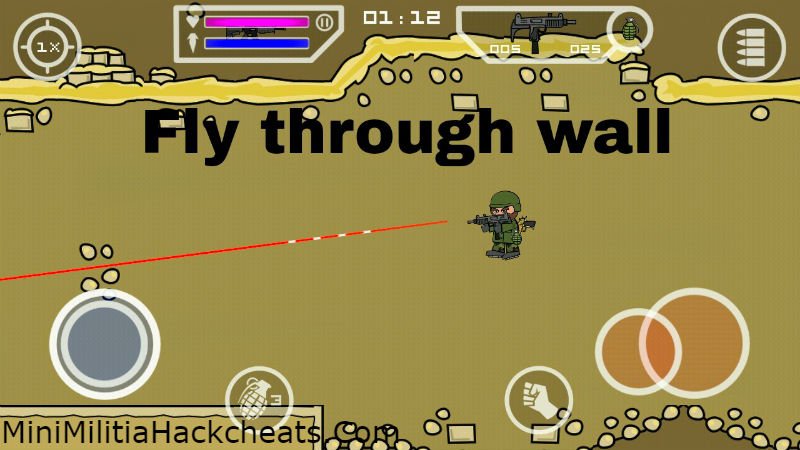 Mini Militia Fly Through Walls mod
